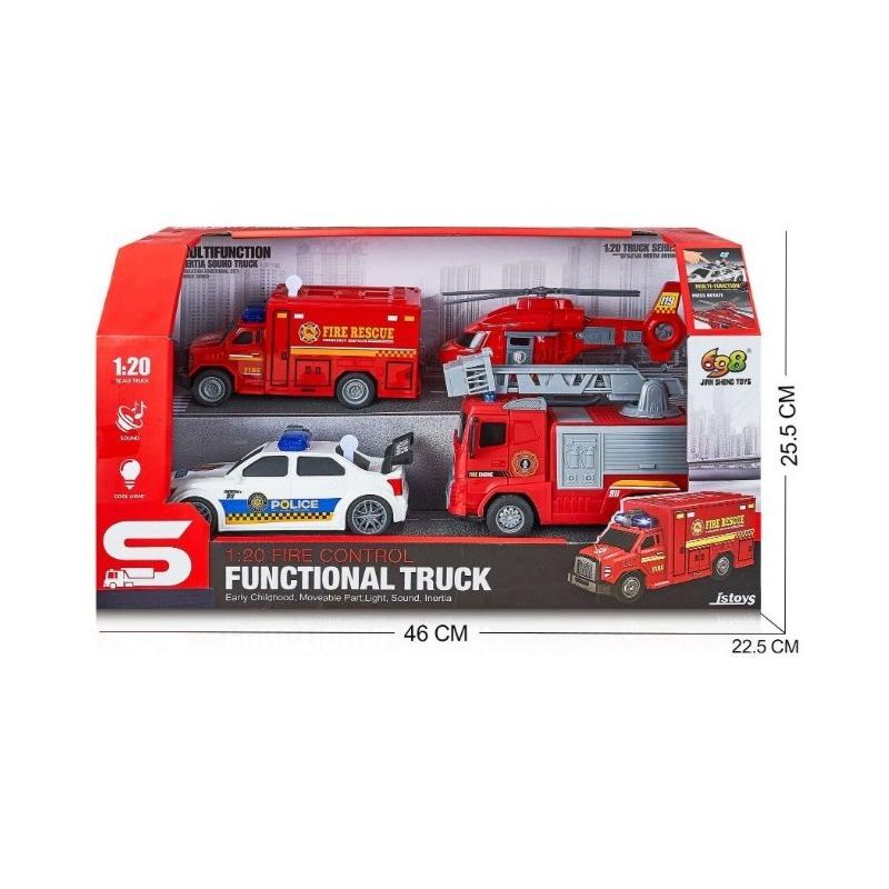 Tc Toys Fanctional Truck Die Cast Set For Kids - 4 Pcs