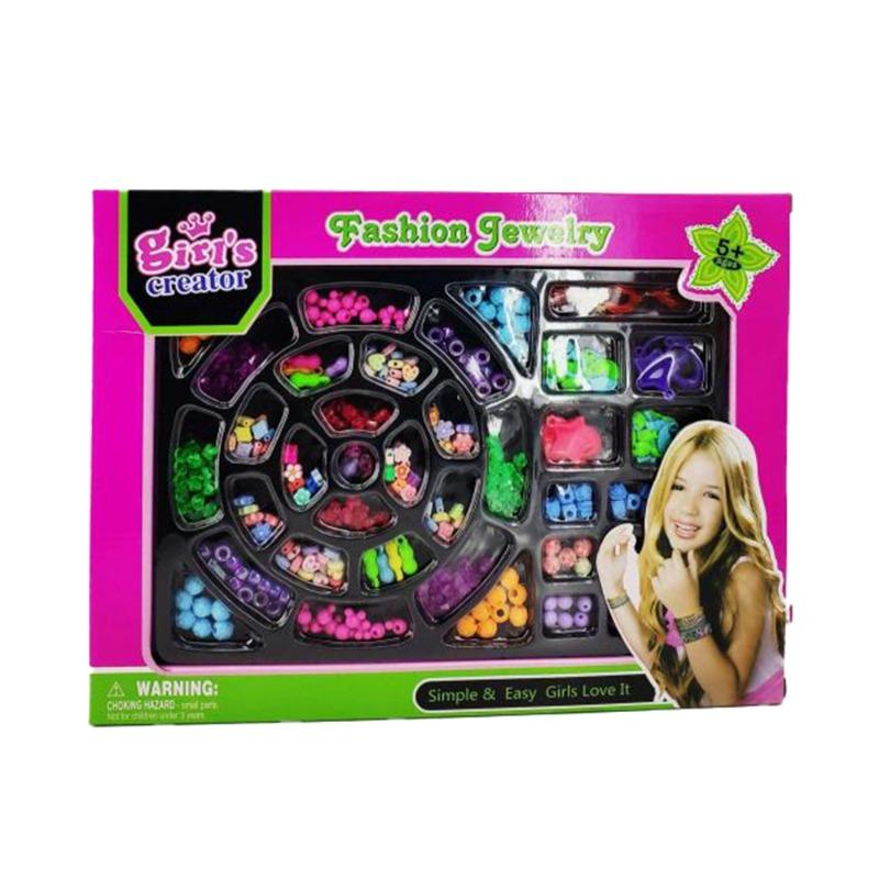 مجموعة مجوهرات اللعب للأطفال - أدوات صنع الأساور والخرز الممتعة
