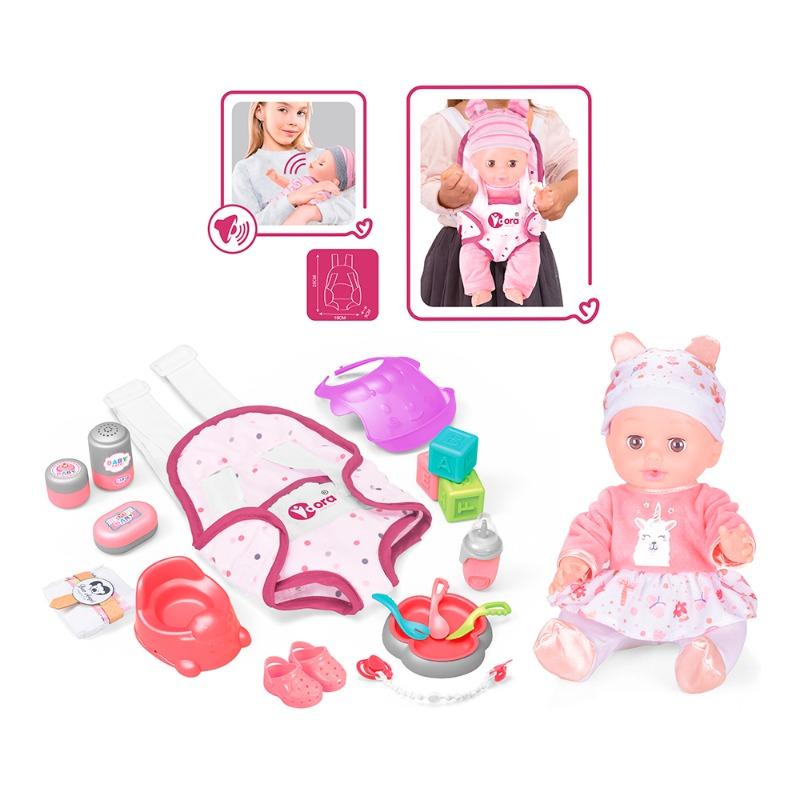 Vdora Baby Doll with Sleeping Bag and 17 Pieces Accessories