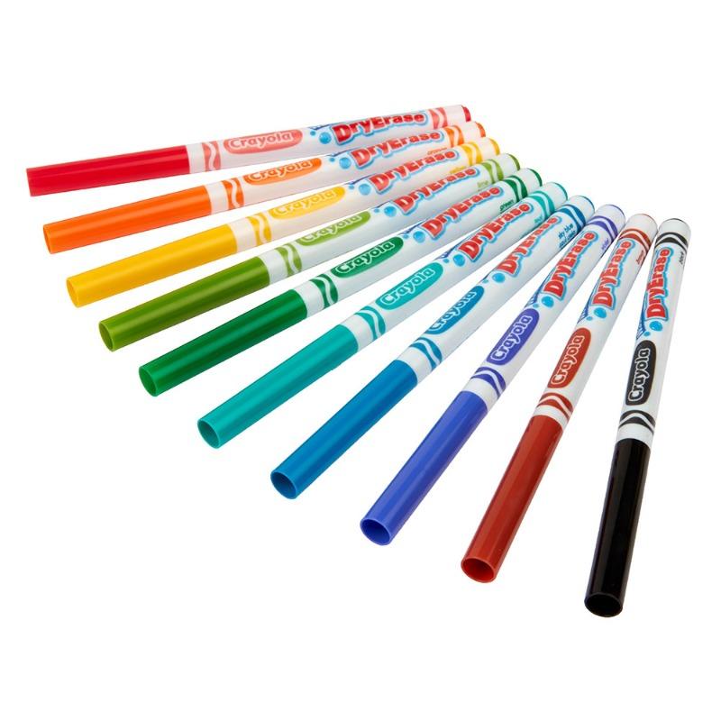 Crayola Wedge Tip Dry-Erase Washable Markers - 10pcs