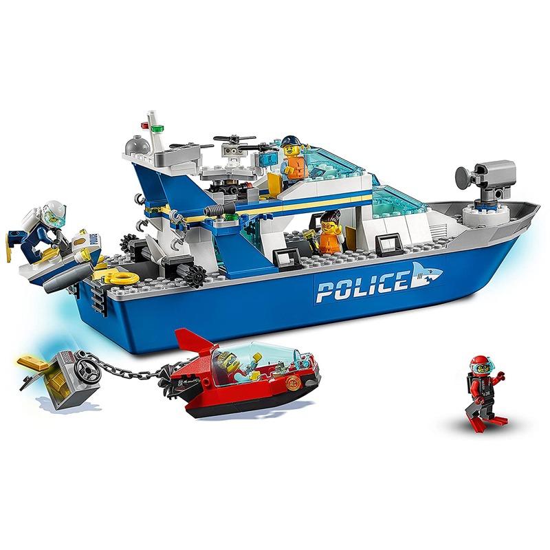 Lego City Police Patrol Boat Building