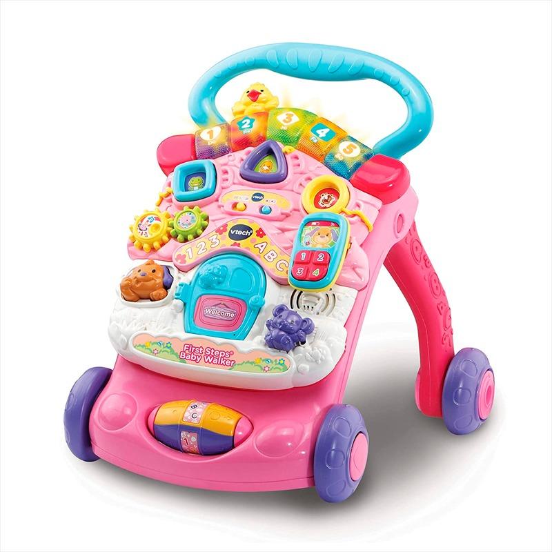 في تك - مشاية الأطفال للخطوات الأولى لون وردي