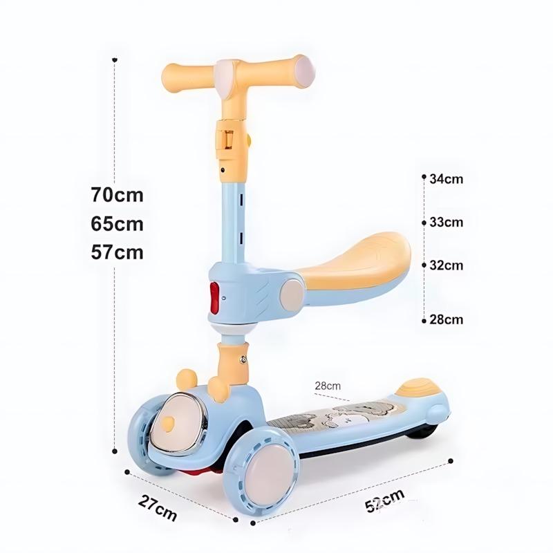 إتش إل بي بي - سكوتر الأطفال 2 في 1 لون أزرق