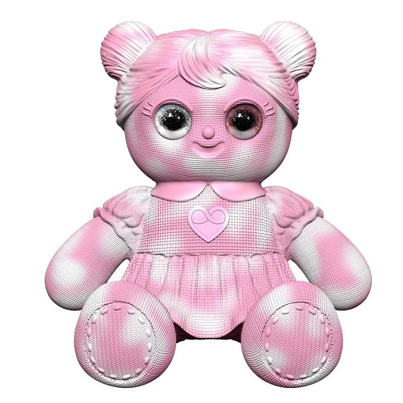 ستريتشابالز - دمية الدب المطاطية الناعمة 28 سم لون وردي