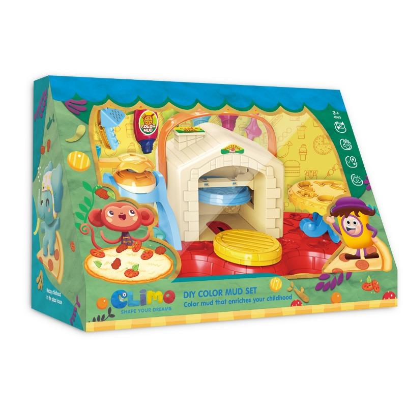 كليمو - مجموعة لعب الصلصال الملونة لصنع بيت البيتزا