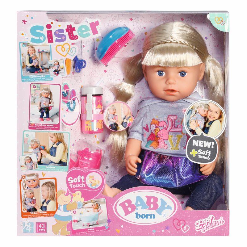 Baby Born Soft Touch Sister Blonde Doll 43cm