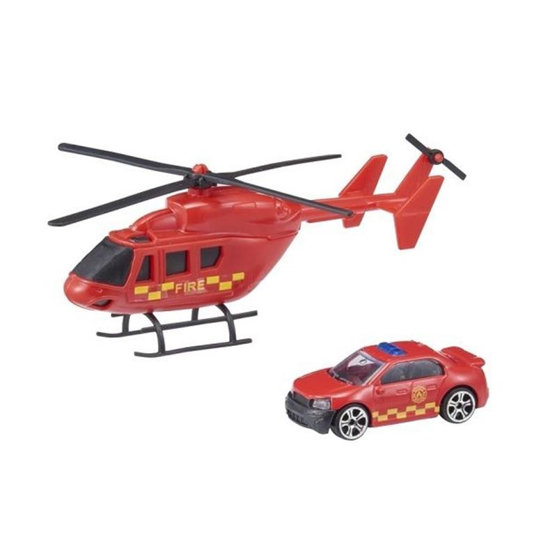 Teamsterz Helicopter and Rescue Vehicle