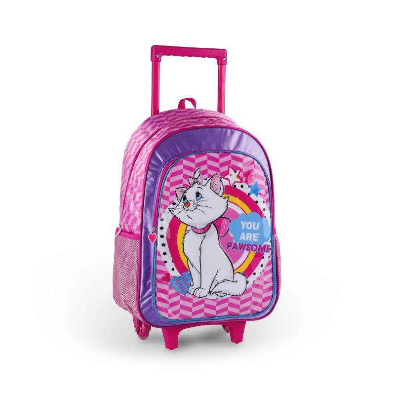 School Creativity Bundle (Disney 5 in 1 Trolley School Bag + Cocomelon Color-In Water Bottle)