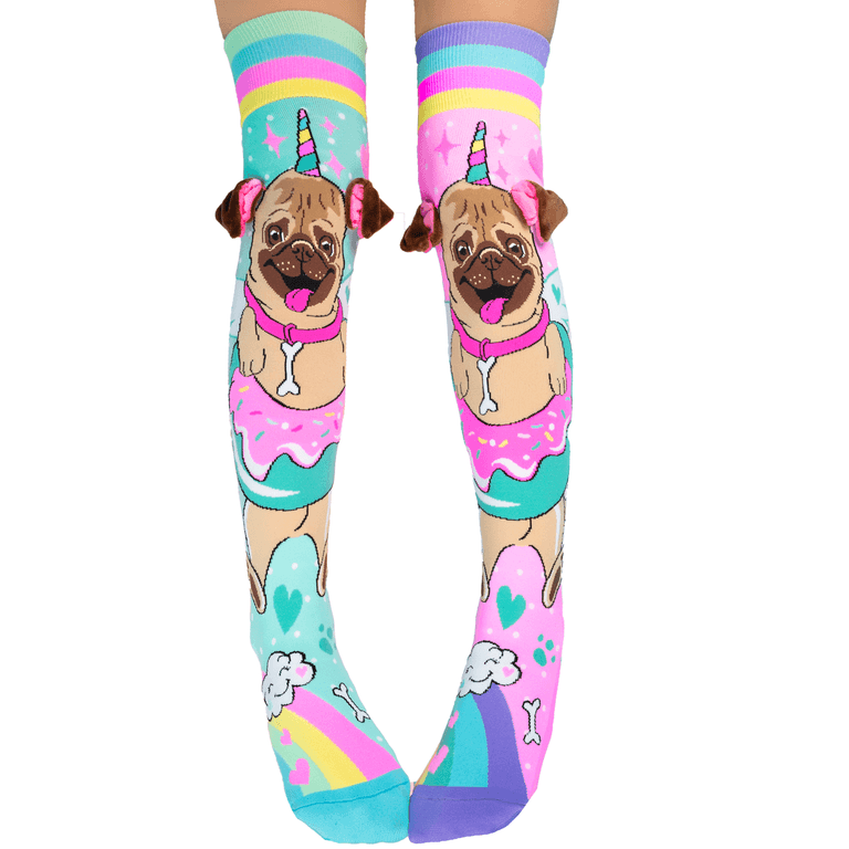Madmia Pug Socks With Ears - Medium