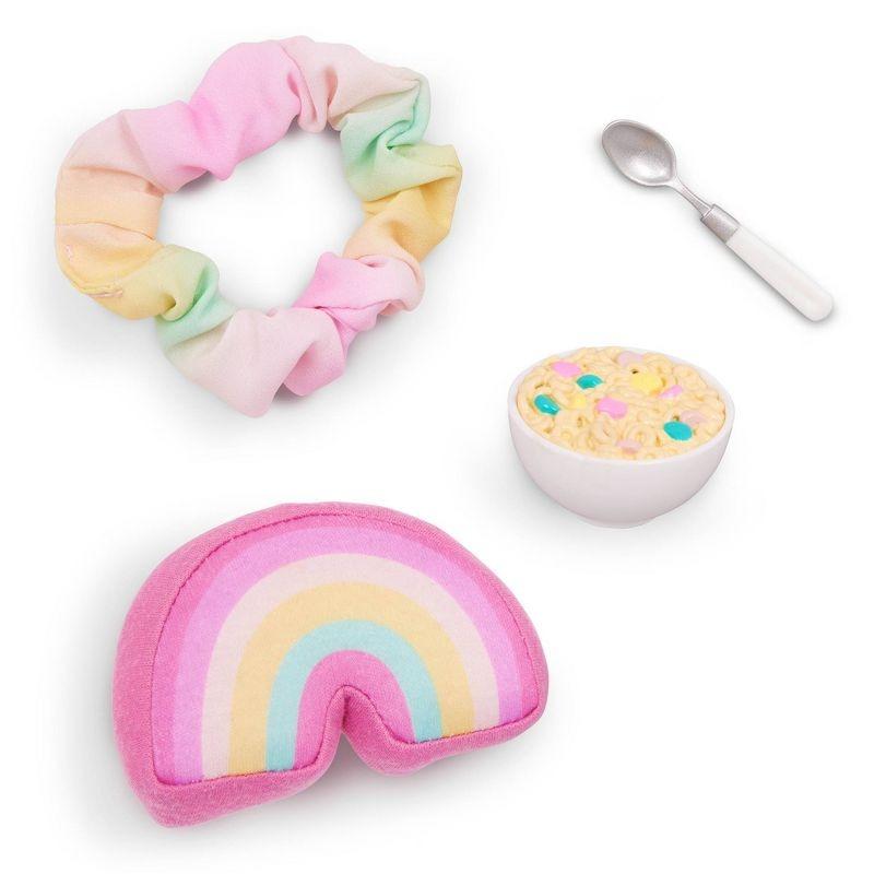 Our Generation Gillian Doll with Pink Dress & Rainbow Pajama Outfit