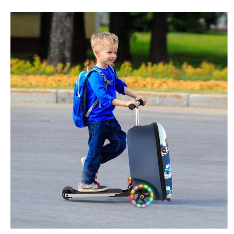 Costway 2 in 1 Foldable Scooter Bag with LED Wheels Car Design