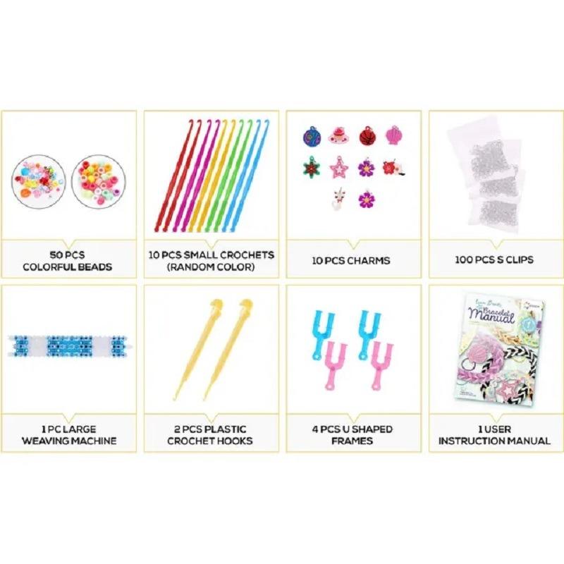 Essen Loom Rubber Bands Bracelet Making DIY Craft Kit