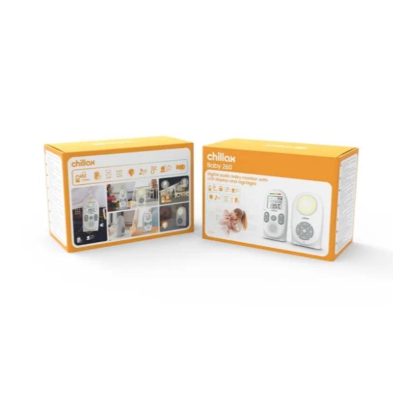 Baby Audio Monitor with Dual Charging, Display & Night Light