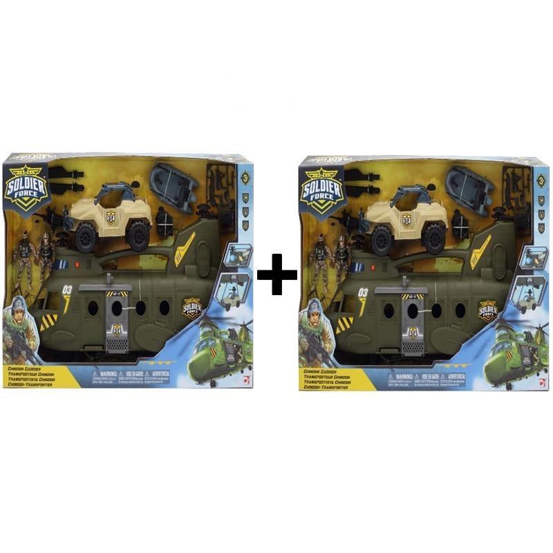 اشتري 1 واحصل على 1 مجانا سولدجر فورس - مجموعة لعب طائرة شينوك حاملة المركبات