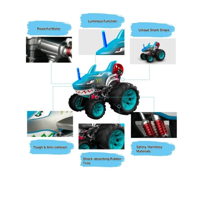Crazon Shark Remote Control RC Stunt Rolling Car