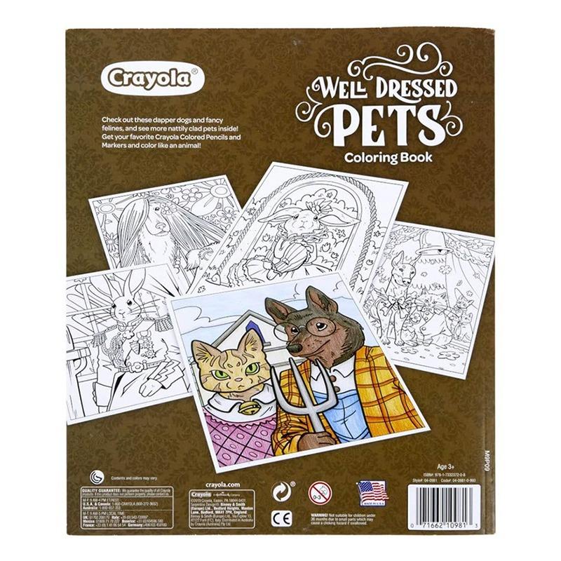 Crayola Well Dressed Pets Coloring Book