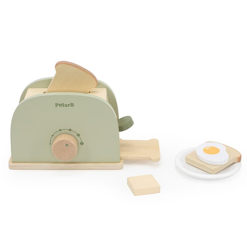 VIGA PolarB Wooden Toaster Set Green Accessories