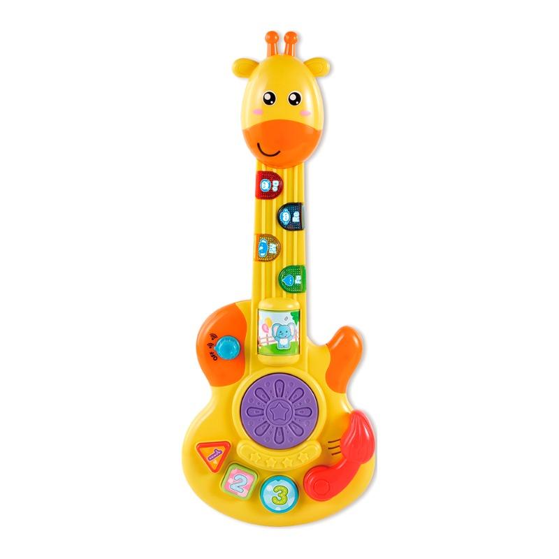 Giraffe Guitar with Music and Lights - Yellow