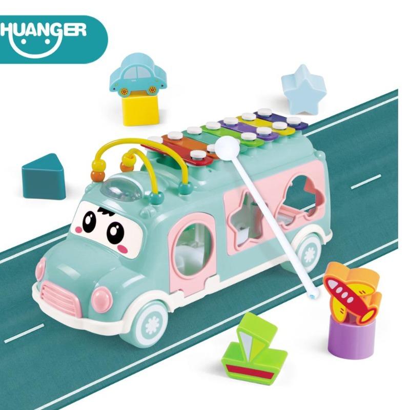 Huanger - Baby Toys Music Bus with Blocks
