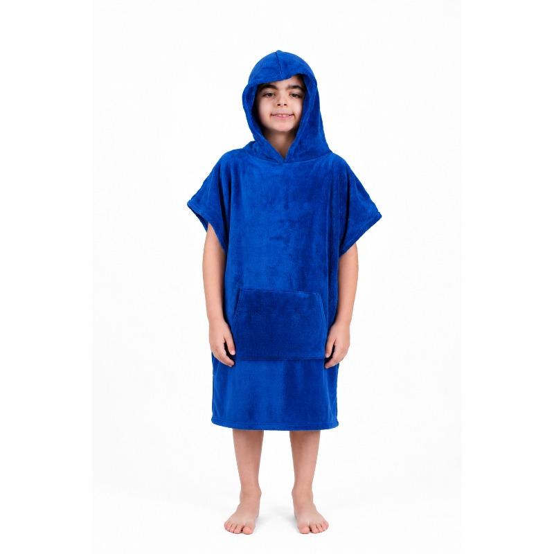 Ocean Breeze Kids Hooded Poncho Navy Blue