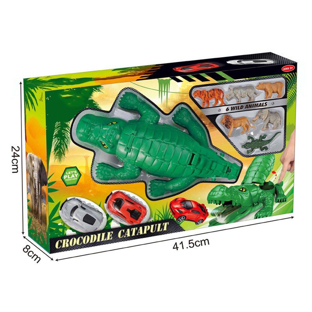 مجموعة لعب التمساح قاذف السيارات