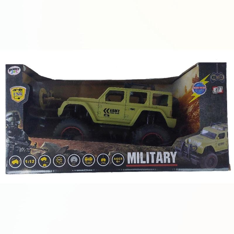 باور جوي - سيارة جيب مع أضواء بجهاز تحكم عن بعد الوان الجيش