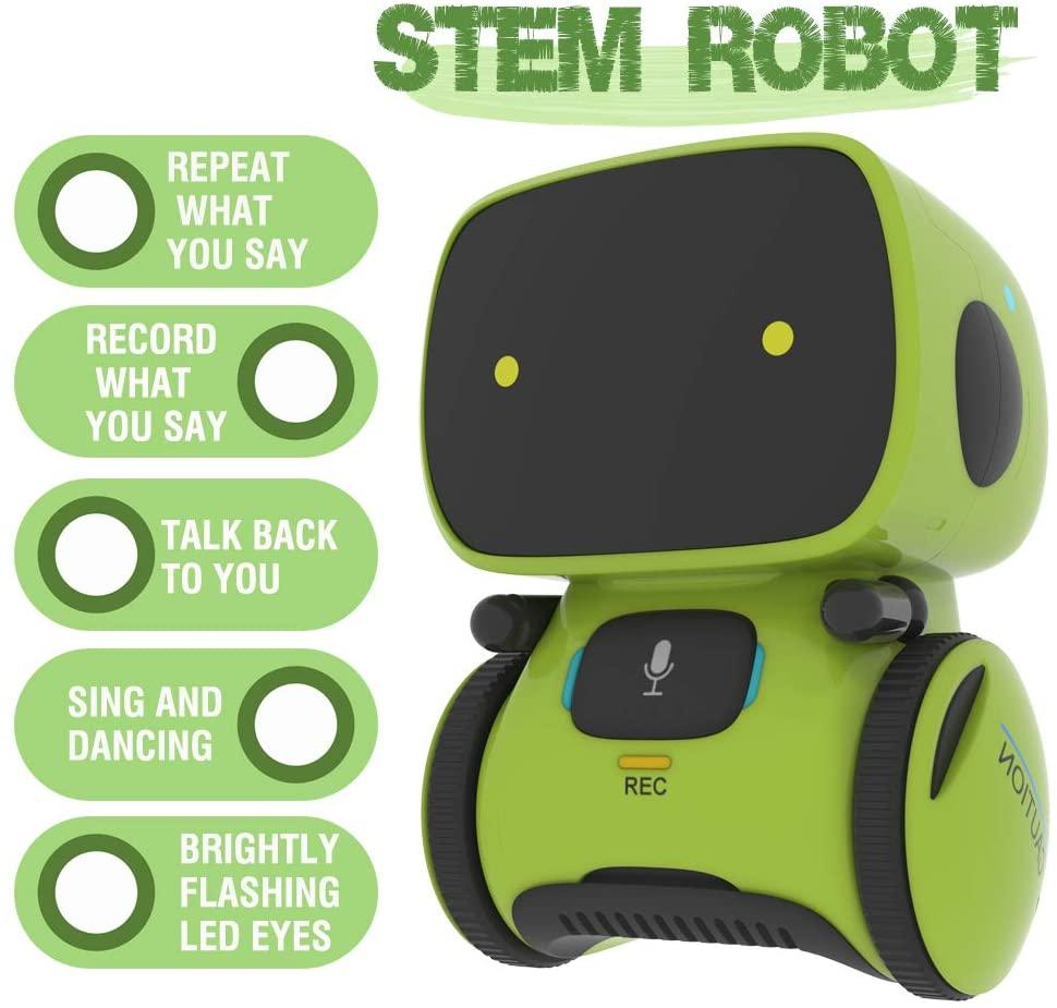Smart Voice Control Intelligent Robot - Green