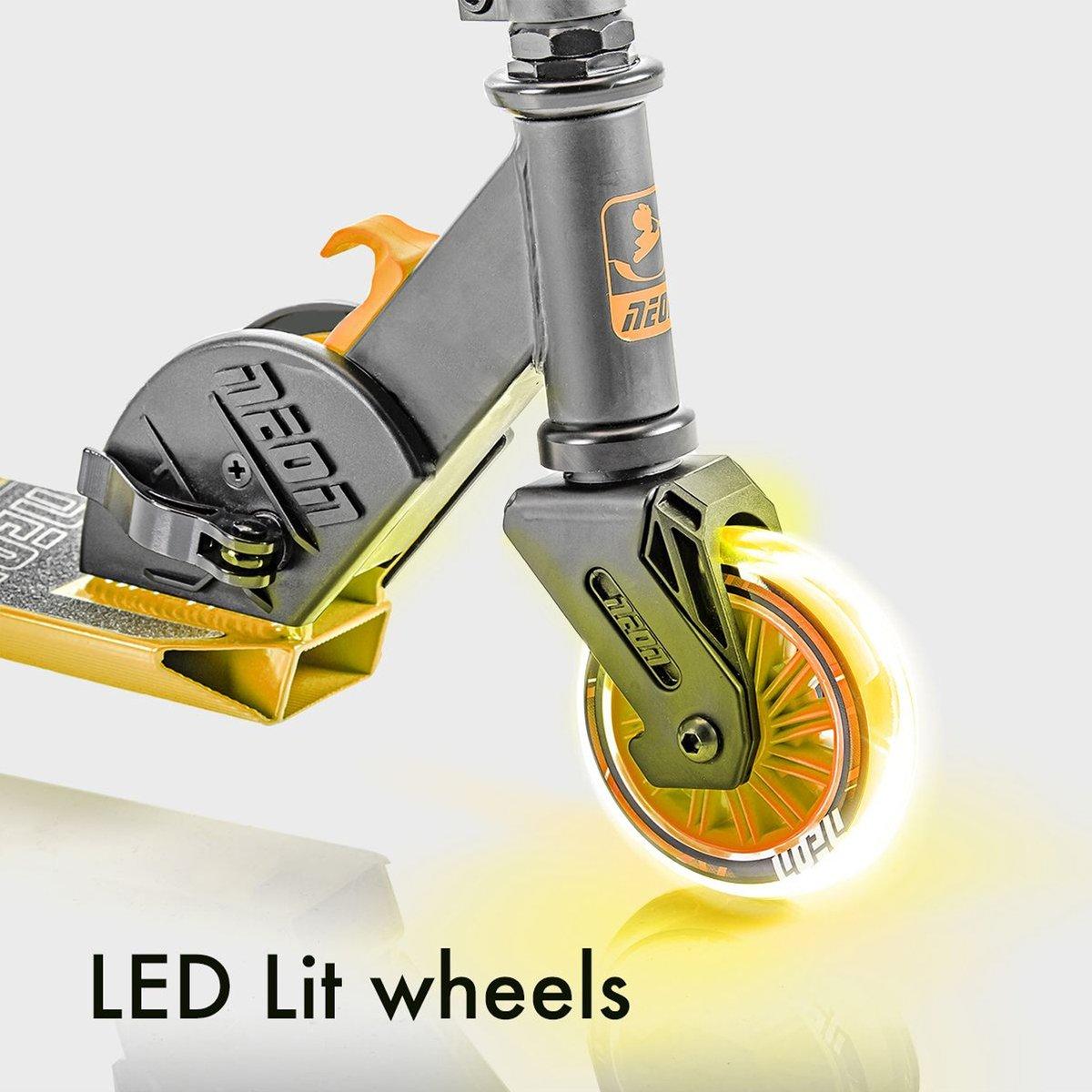 Neon Vector LED Light-up Lightweight Kids Scooter Orange