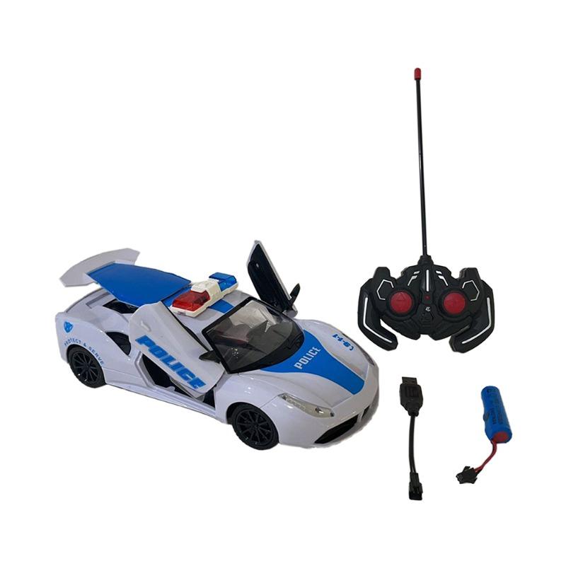 سيارة سباق رياضية للشرطة بمقياس 1:16 مع إضاءة