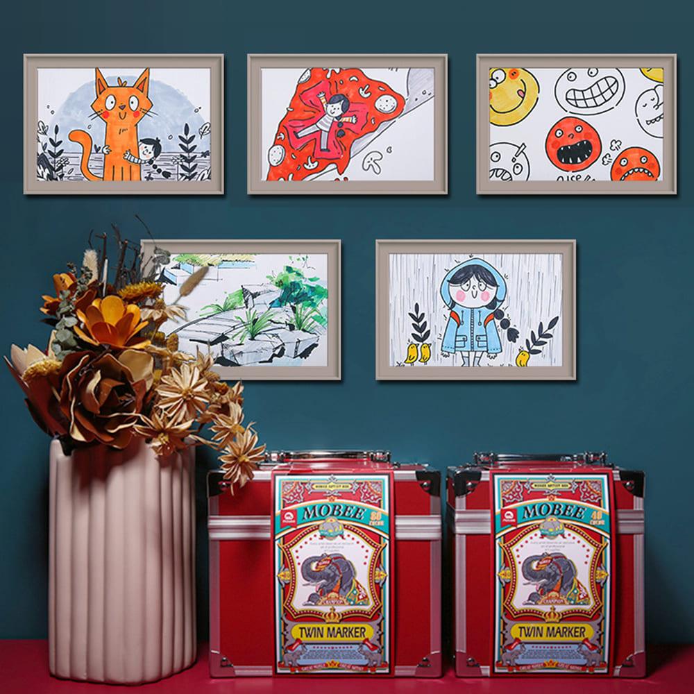 حقيبة أقلام التلوين للأطفال - 40 لون