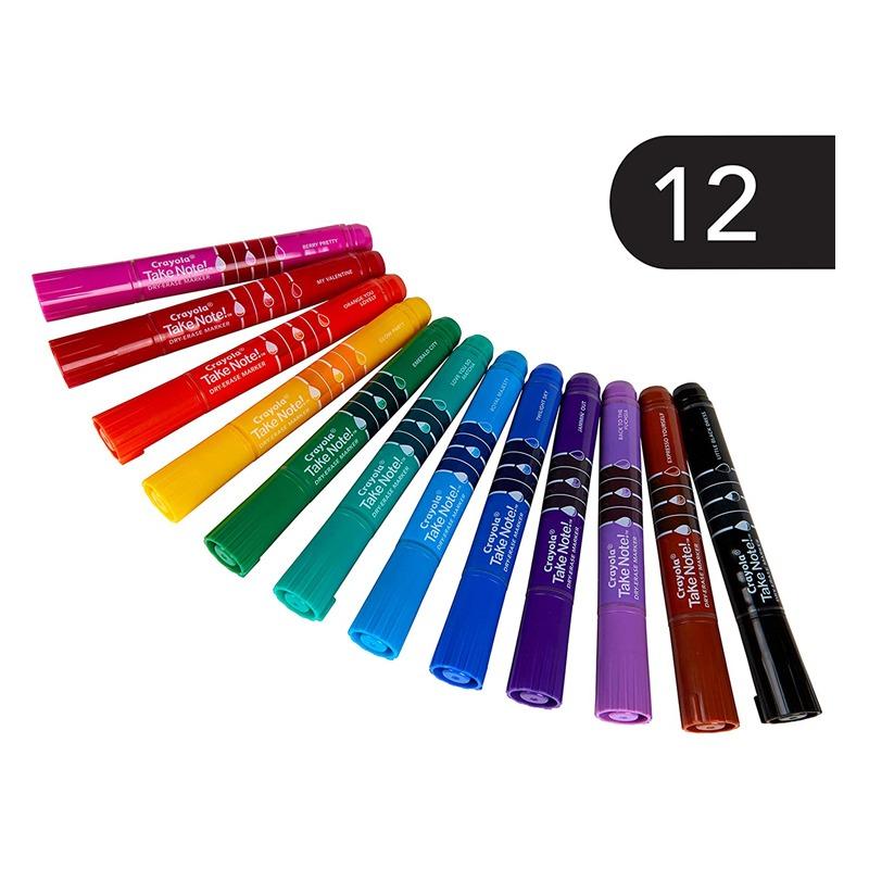 كرايولا - مجموعة أقلام المسح الجاف خط عريض 12 لون