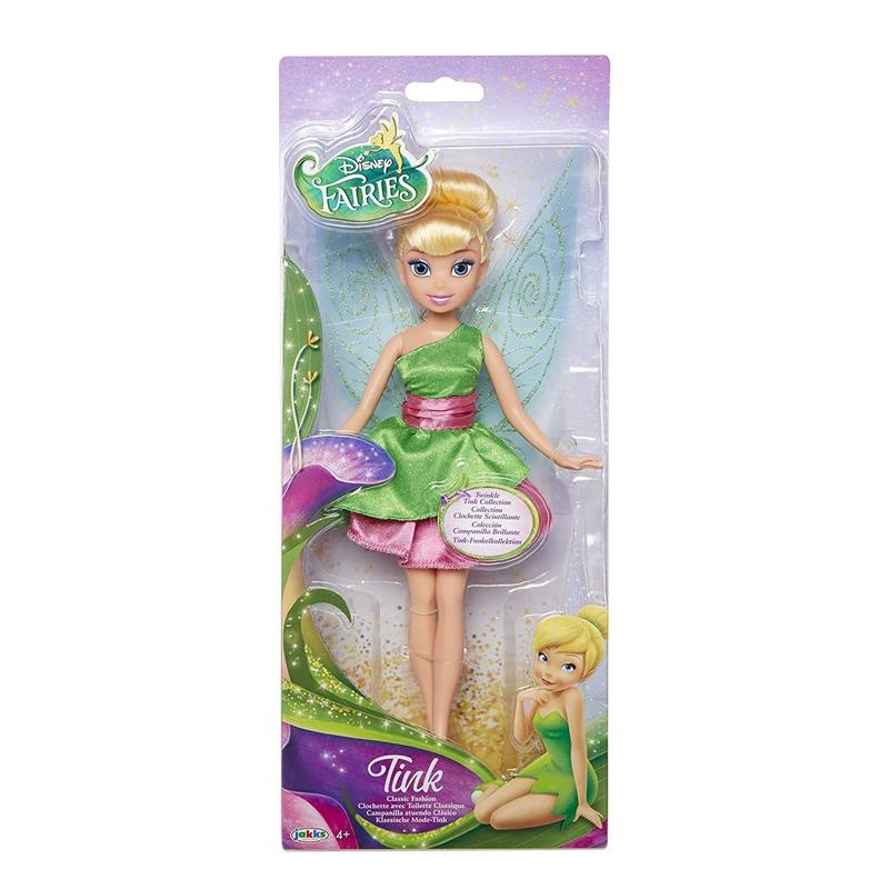 Disney Fairies Classic Fashion Dress Tinker Bell Doll - Green And Pink