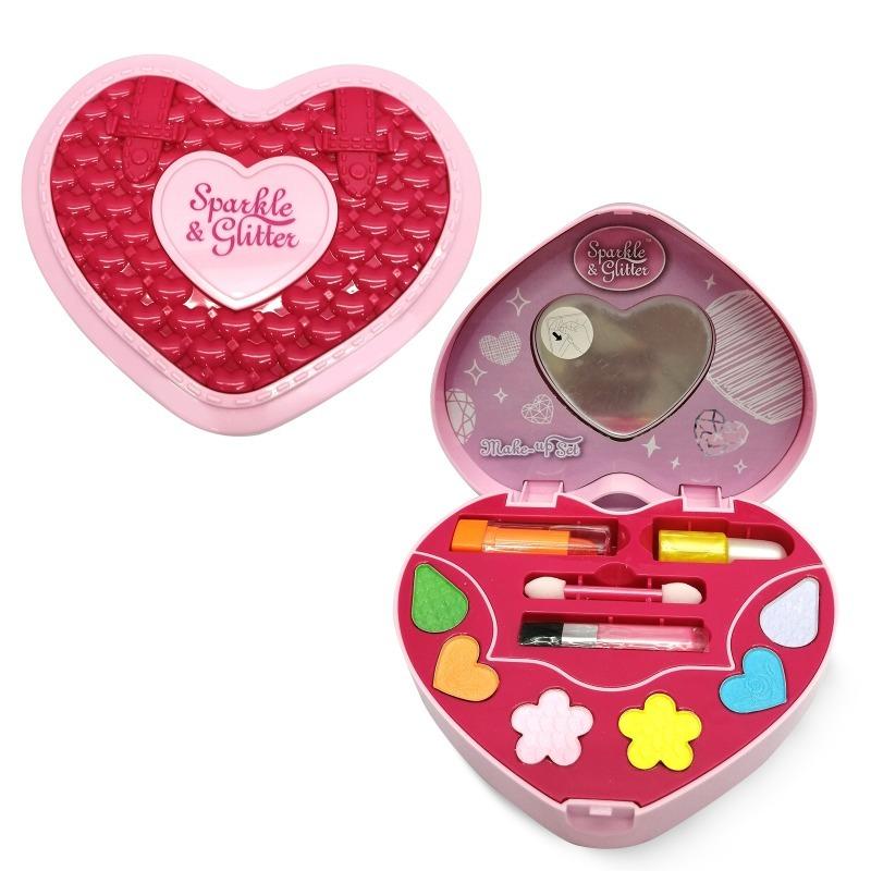 Buy 1 Get 1 Free Sparkle And Gliter Make Up Set - Heart + 5 Styles Palette Makeup Kit