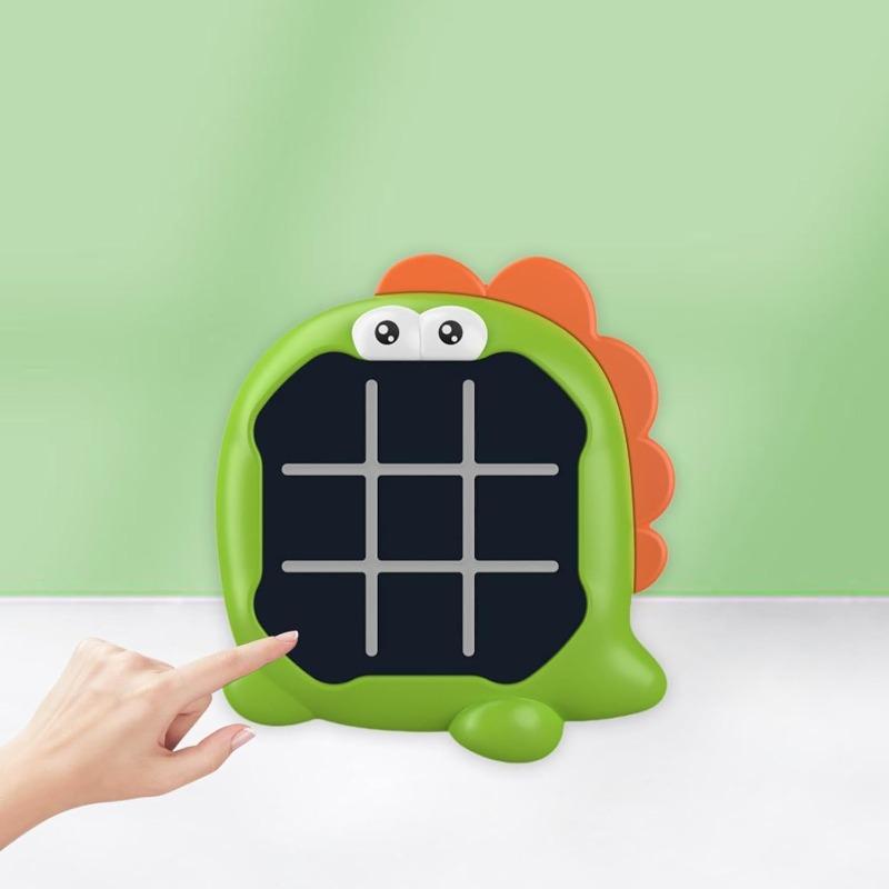 Tic Tac Toe 3 in 1 Handheld Puzzle Game Console Dino
