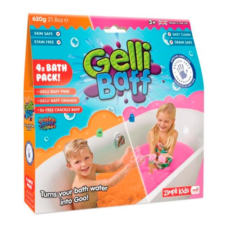 جيلي باف 600 جم برتقالى وردي و 2 من مسحوق الفرقعة