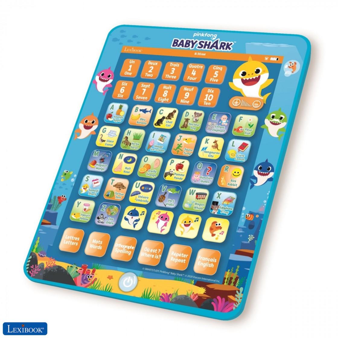 Lexibook - Baby Shark Educational Bilingual Interactive Learning Tablet