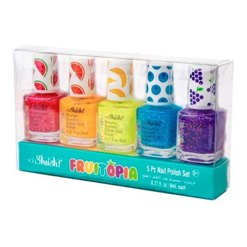 Shush Fruitopia Water Nail Polish Set Fruity Scent 5 Pcs