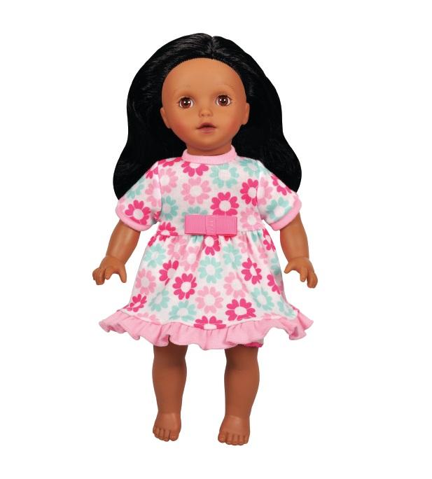 ليلي و ليس - دمية أفرو الصغيرة فستان وردي بدوائر ملونة