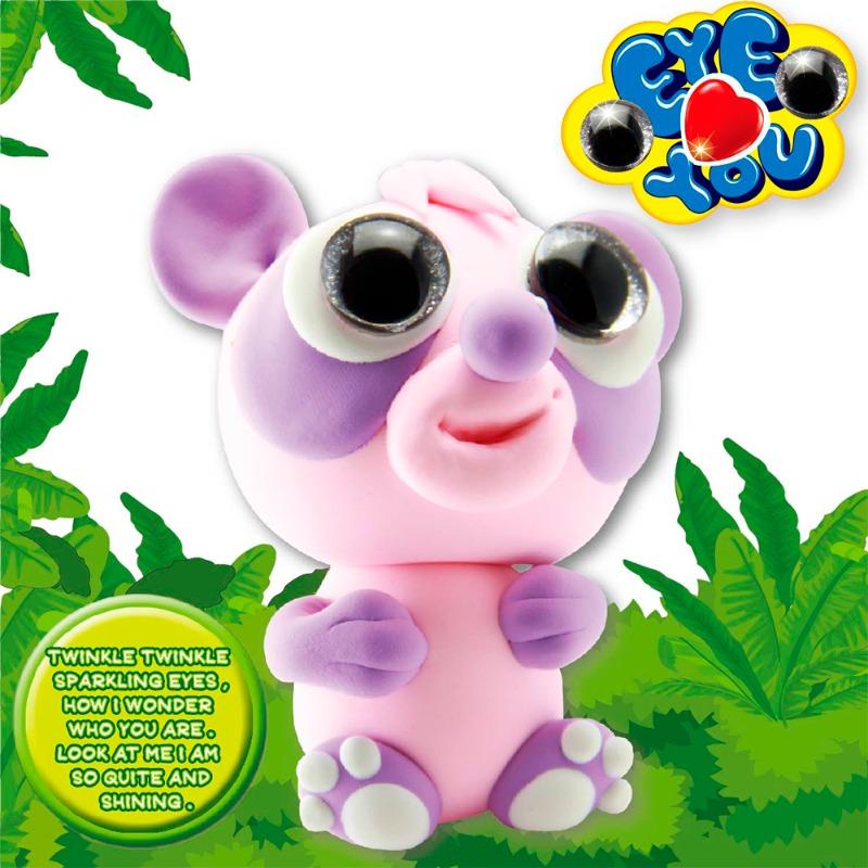 بوليندا - مجموعة تشكيل الصلصال سوبر سباركلنج آي لون بنفسجي