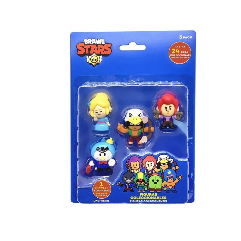 Brawl Stars Pack 5 Blister Figures For Kids