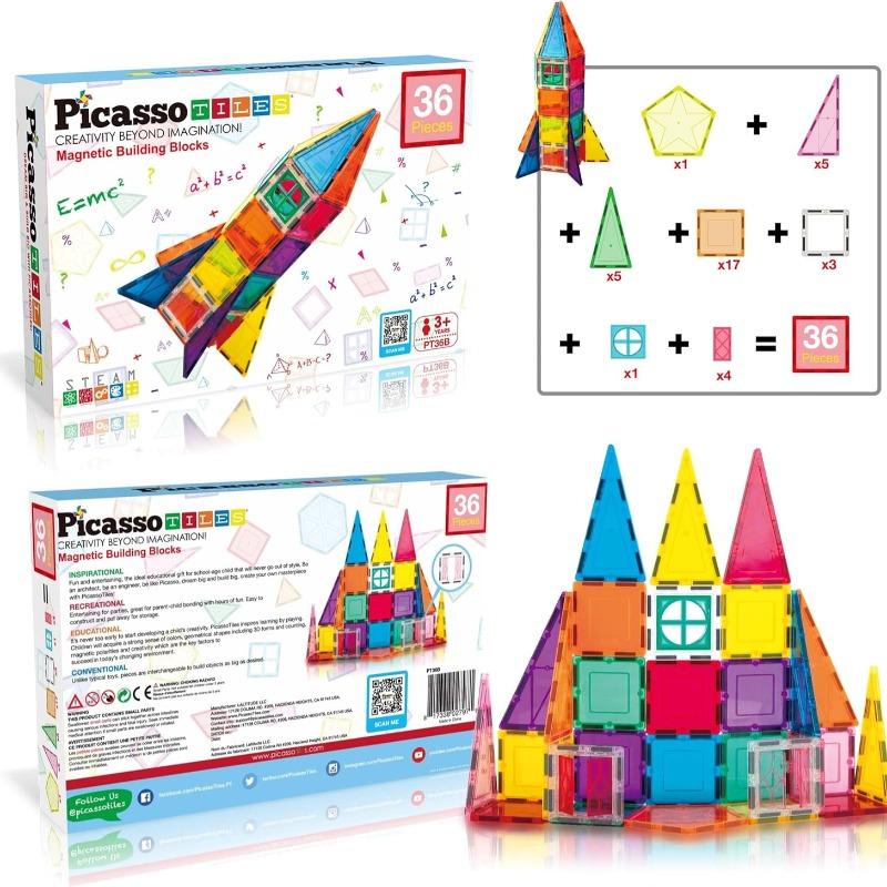 مجموعة البناء المغناطيسية صاروخ الفضاء ٣٦ قطعة