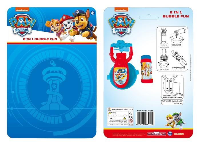 Paw Patrol - 2 in 1 Electric Bubble Fun Set