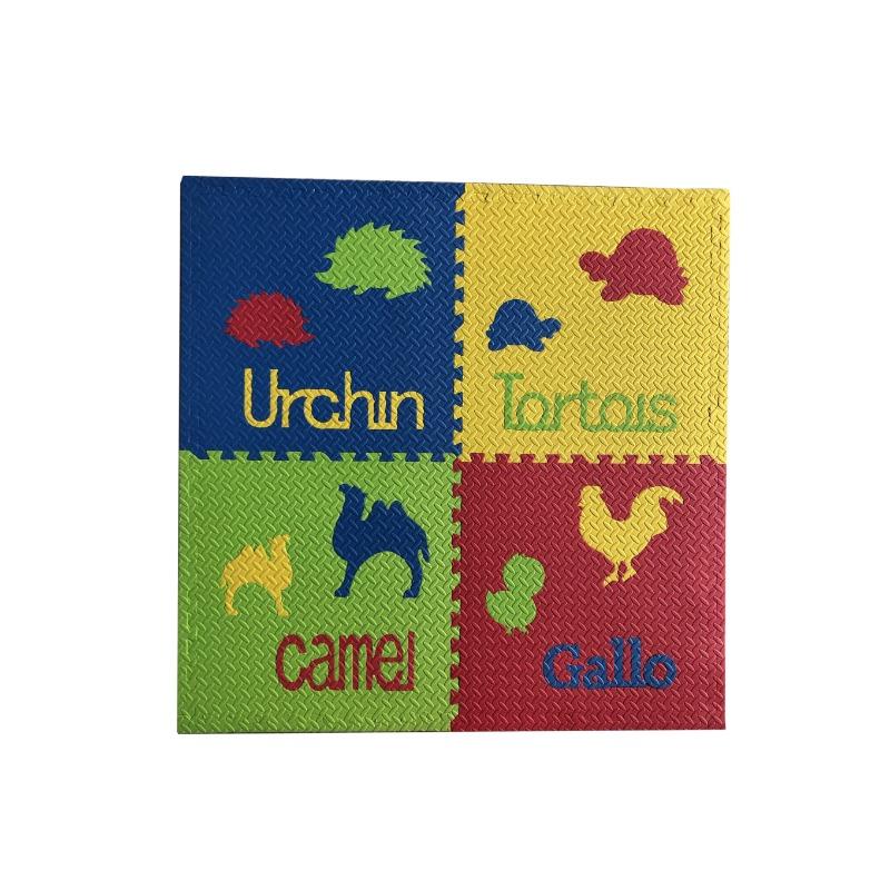 ايفا - سجادة اللعب بتصميم حروف حيوانات للأطفال