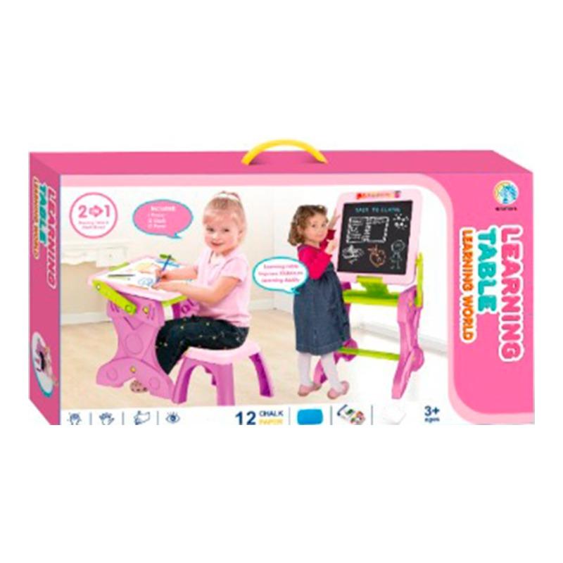 طاولة التعلم ولواح الكتابة - لون بنفسجي وأخضر