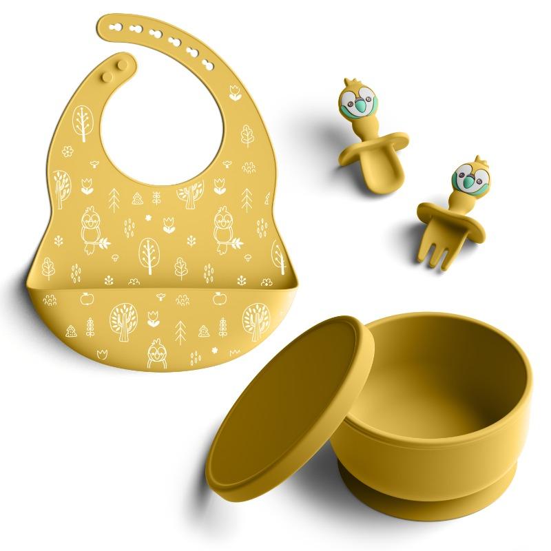Bimbly Silicone Feeding Set 5 in 1 Yellow