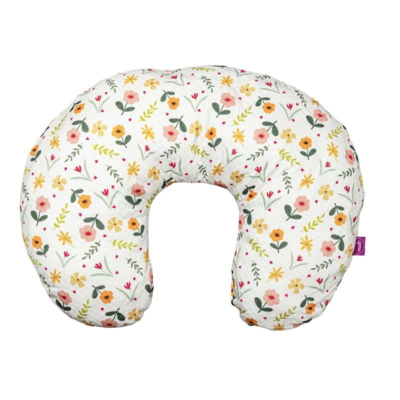 Moon - Portable Breast Feeding Pillow w/ Zippered Cover - Flowers