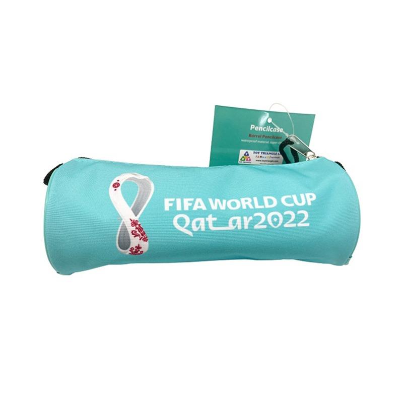 FIFA 2022 Barrel Pencil Case Emblem-T Turquoise Color