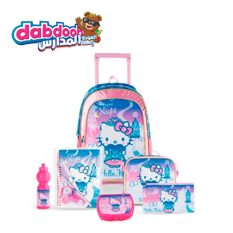 سانريو - حقيبة ظهر بعجلات 6 في 1 هيلو كاتي كريستال نايت