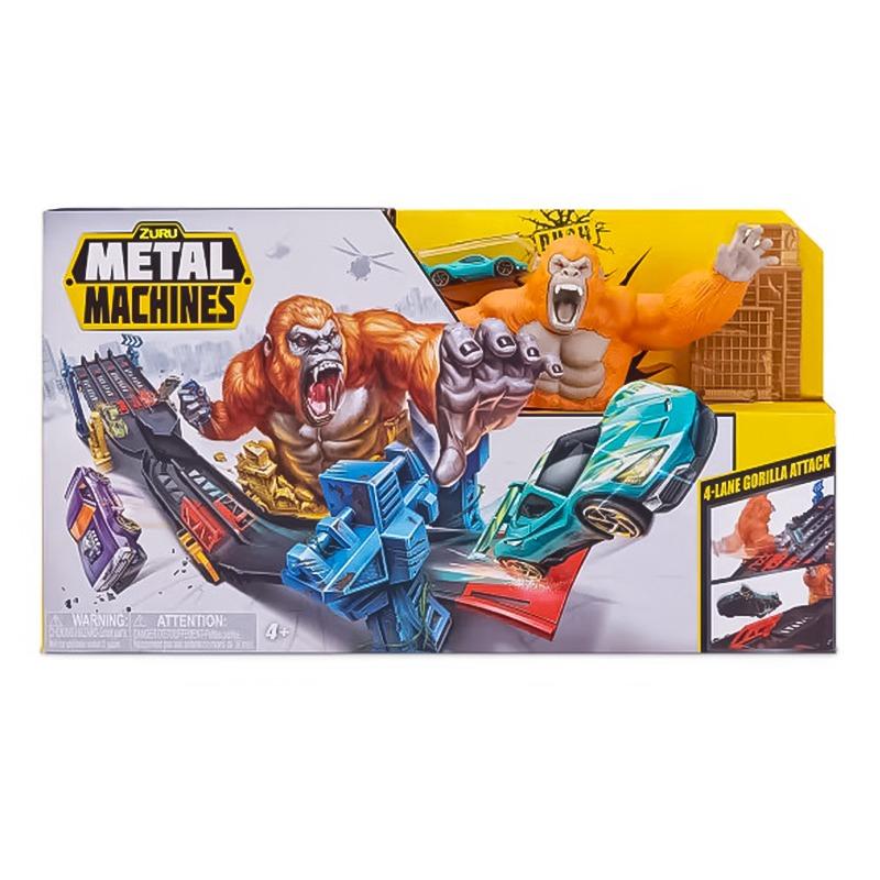 ماتيل ماشينز - مجموعة المسارات الأربعة مع الغوريلا المهاجمة لون أزرق