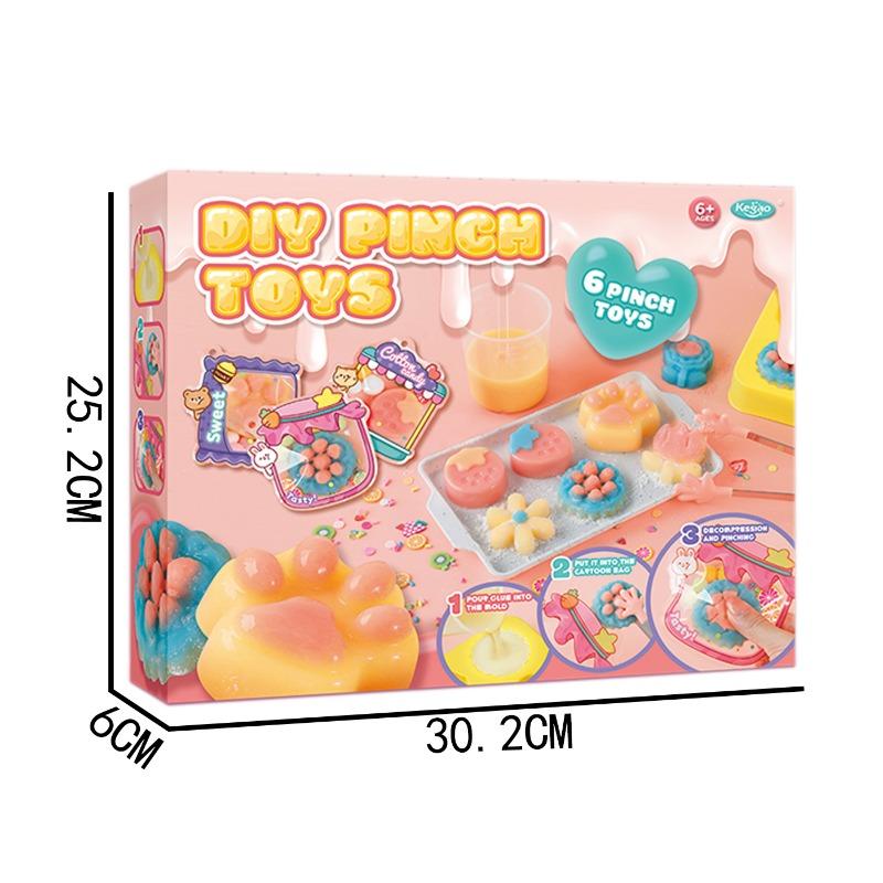 Diy Pinch Toys 6 Packs Rubber Making Squishy Tools Toy